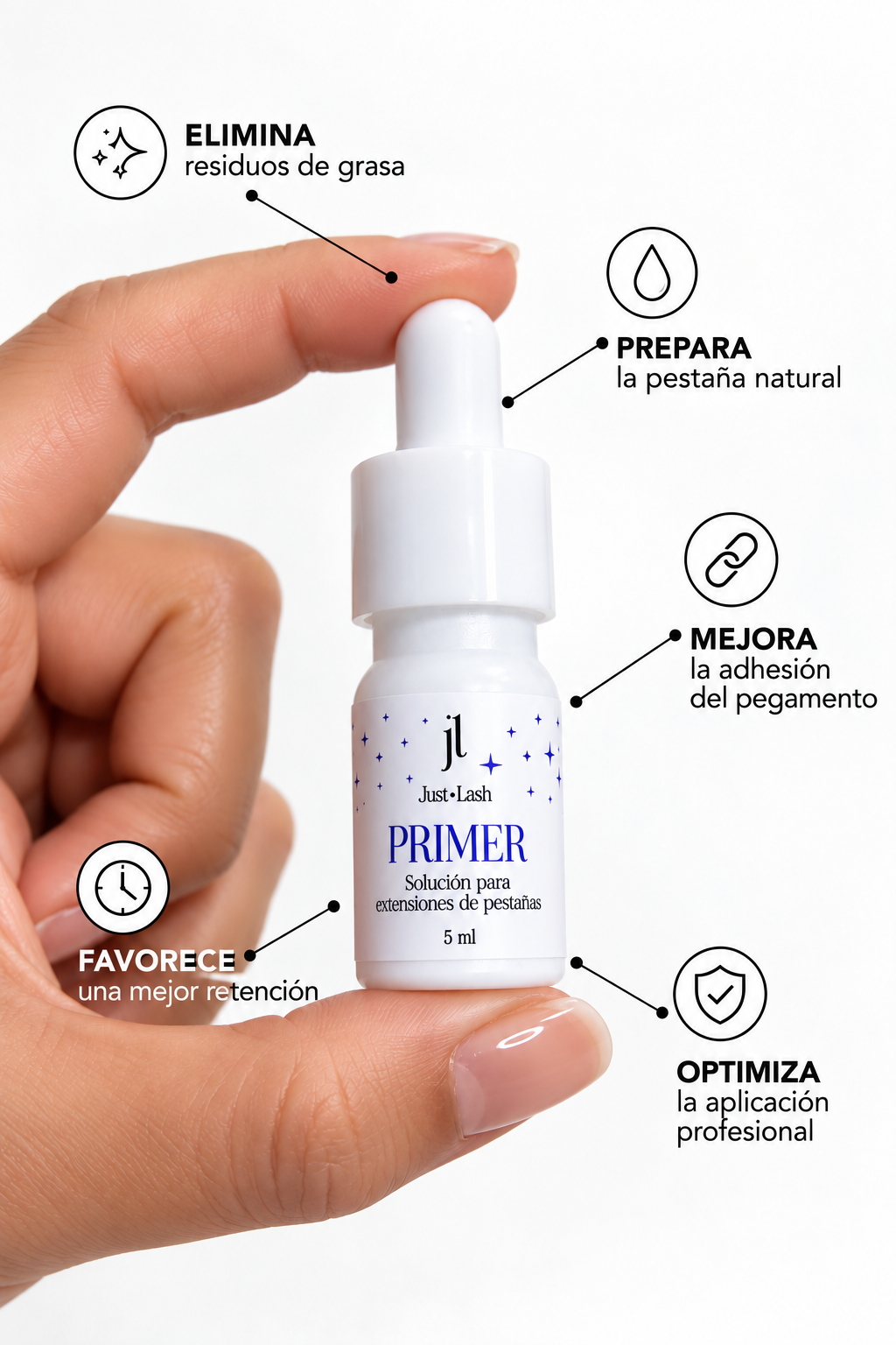 Primer JustLash para Extensiones de Pestañas 5 ml
