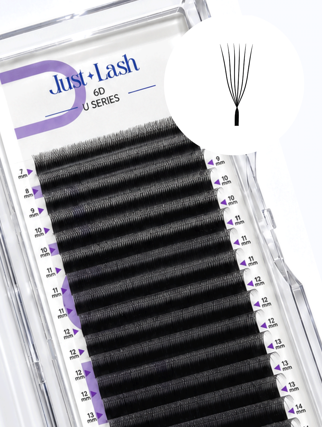 Fibras Tecnológicas 6D U Shape Mate para Extensiones de Pestañas | JustLash
