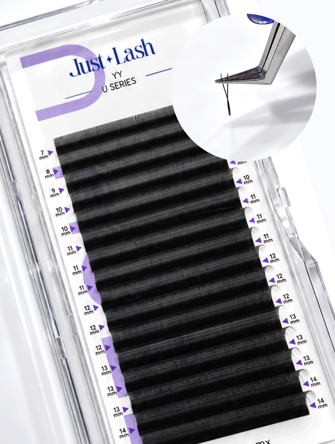 Fibras Tecnológicas YY en U para Extensiones de Pestañas | JustLash