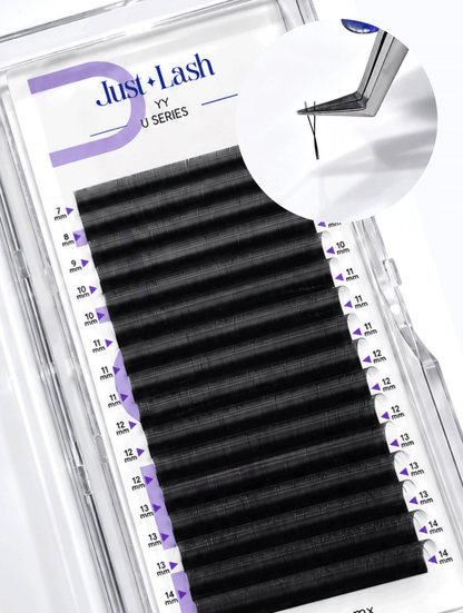 Fibras Tecnológicas YY en U para Extensiones de Pestañas | JustLash